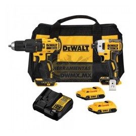 Kit de Taladro Percutor 1/2'' y Atornillador de Impacto 1/4'' Brushless DEWALT DCK223D2