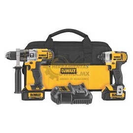 Kit Rotomartillo 1/2" 20V Max y Atornillador de Impacto Inalámbricos DeWalt DCK290L2