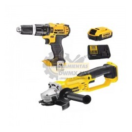 Kit Rotomartillo + Esmeriladora Inalámbrica DEWALT DCK242M1