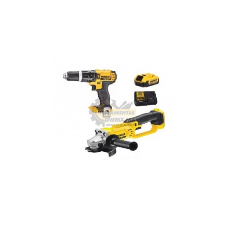Kit Rotomartillo + Esmeriladora Inalámbrica DEWALT DCK242M1
