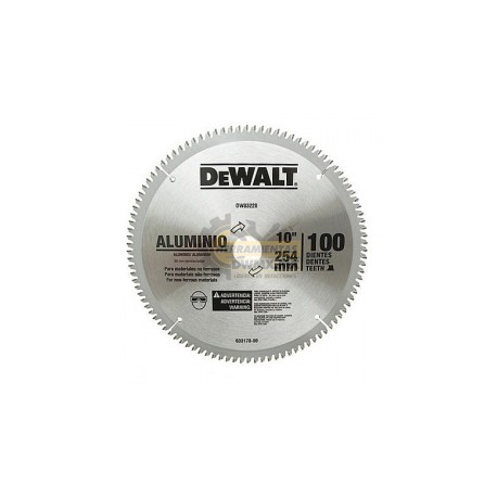 Disco 10" 100T DeWalt DW03220 cambio DWA03220